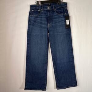 EDWIN Jeans Women's Dark Blue Wash: Tangled Marli Ankle Wide Leg Size 30